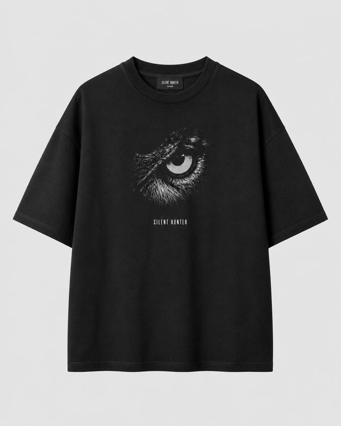 Night Owl Silent Hunter Oversized T-Shirt — Black